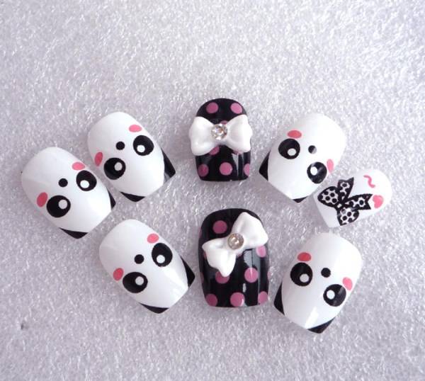 卡通美甲萌翻了 原来美甲可以这么玩